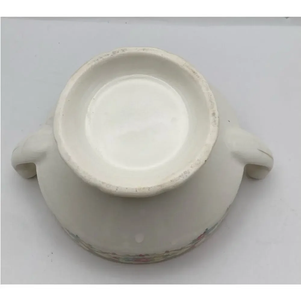 Vintage 1920's-1930's Mildred Pattern Mount Clemens Gold Rim Sugar bowl with Lid